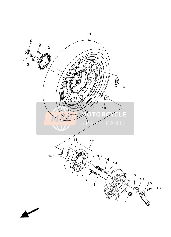 Roue arrière